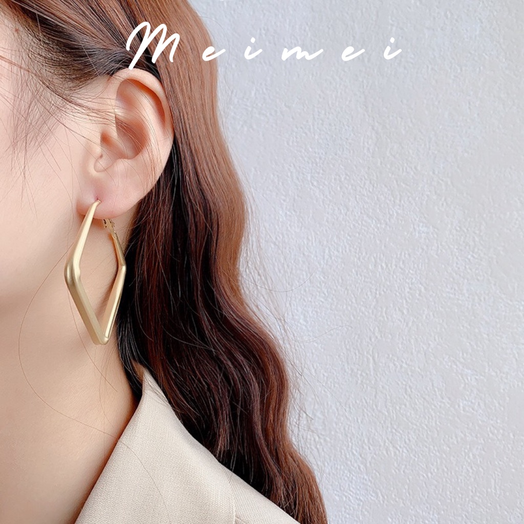 ต่างหูทรงสี่เหลี่ยมผู้หญิงด้ามเงิน 925 KT0002 KT0011