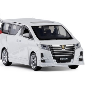 โมเดลรถยนต์ 1/32 Alpha Alphard Rowen Wolf White Diecast Toy