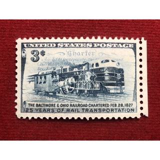 แสตมป์UNITED STATES POSTAGE 125 YEARS OF RAIL TRANSPORTATION ไม่ใช้งาน