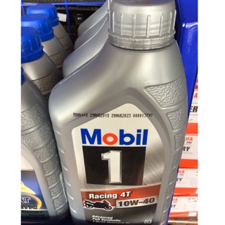 น้ำมันเครื่องสังเคราะห์แท้ 100% Mobil 1 Racing 4T 10W-40 JASO MA/MA2 API SN/SM