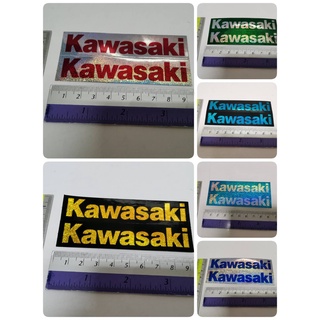 สติ๊กเกอร์ คำว่า KAWASAKI คาวาซากิ สี่เหลี่ยม sticker ติดรถ แต่งรถ สวย ติดรถมอเตอร์ไซด์ ติดมอเตอร์ไซด์ คาวา kawa