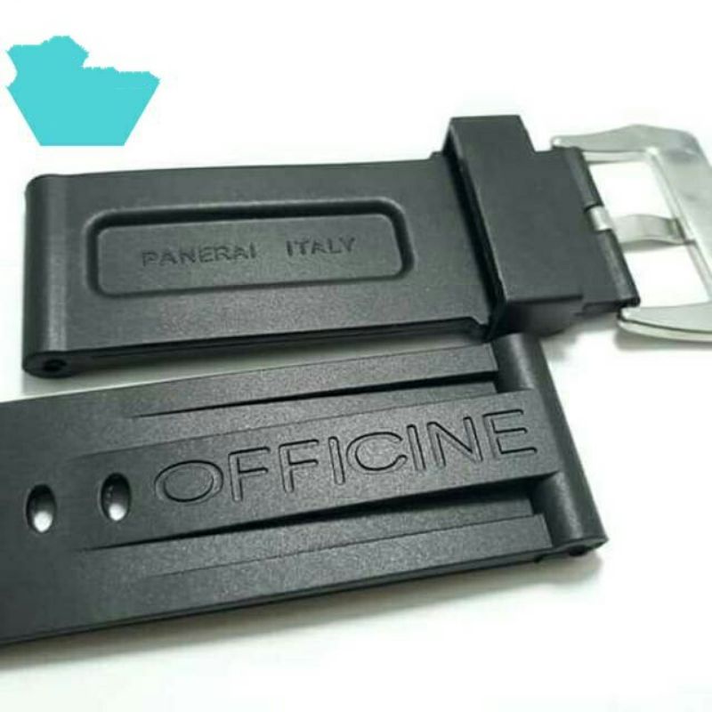 Hitam PANERAI WATCH STRAP 24MM 24MM RUBBER PANERAI WATCH STRAP 24MM สีดํา