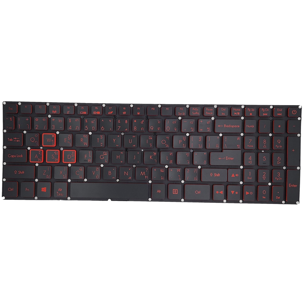 KEYBOARD ACER คีย์บอร์ด Acer NITRO 5 AN515-51 N17c1 AN515-52 AN515-53 Series Laptop Keyboard US Black With Backlit EGRJ