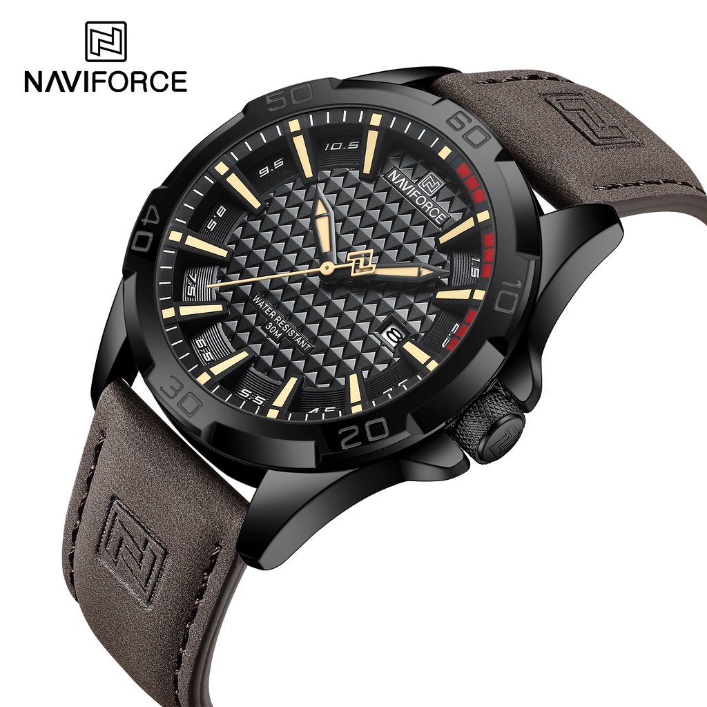 !! ใหม่ล่าสุด !! ส่งจากไทย นาฬิกา Naviforce รุ่น NF8023 สายหนัง รับประกันศูนย์ไทย แท้100% รับประกัน 