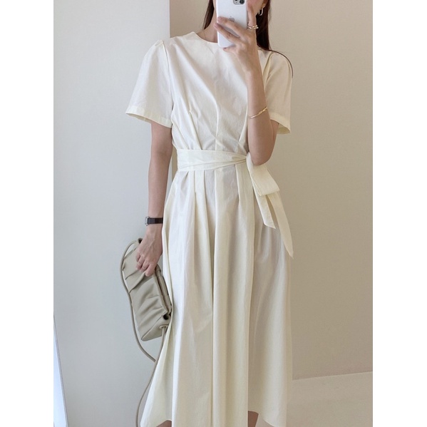 [2953] เดรสยาวผูกช่วงเอว