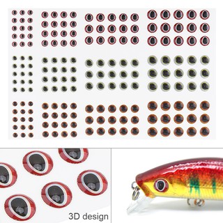 ดวงตาปลอม 3 d สําหรับตกปลา 183 ชิ้น 3 มม 4 มม 5 มม 6 มม