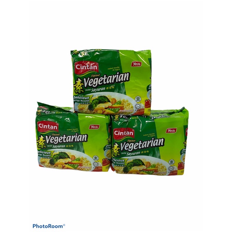 CINTAN บะหมี่กึ่งสำเร็จรูป สูตร เจ..Vegetarian!! 72g 1SETCOMBO 3แพค/บรรจุ15ซอง ราคาพิเศษ พร้อมส่ง!!