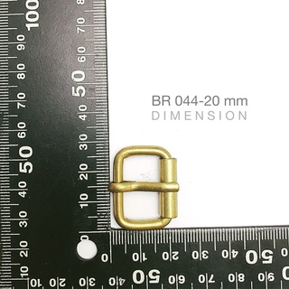 BR044-20 หัวเข็มขัด roller buckle อะไหล่ทองเหลืองแท้ อุปกรณ์งานหนัง leatherbrass