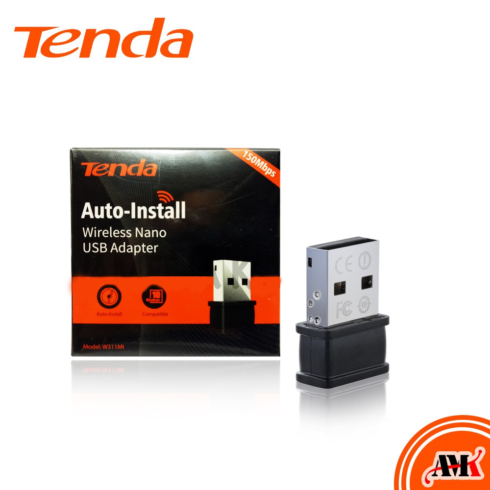 Tenda W311MI USB Wireless N150 Pico USB Adapter/อะแดปเตอร์ไร้สาย W311MI Tenda USB Adapter