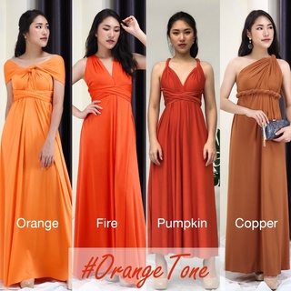 #Orange Tone Infinity dress อินฟินิตี้เดรส ชุดออกงาน ชุดราตรี ชุดเพื่อนเจ้าสาว BY INCHESTYLE