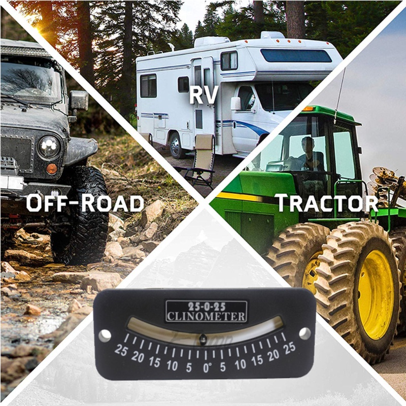 AMOONY Slope Angle Meter หลอดแก้ว Inclinometer สําหรับขี่กลางแจ้ง 25-0-25 45-0-45