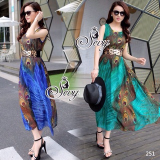 Midi Dress Chiffon 2 สี Free Ems