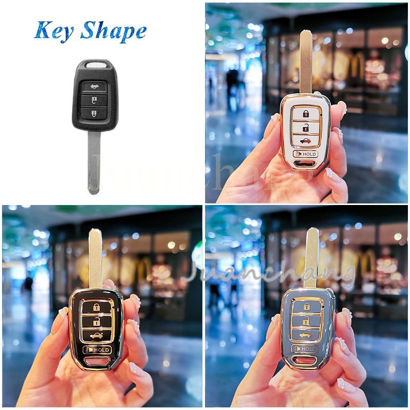 เคสกุญแจรีโมทรถยนต์ TPU อุปกรณ์เสริม สําหรับ  Honda Mobilio Accord CIVIC CRV JAZZ HR-V HRV FIT XRV VEZEL CITY JAZZ CIVIC HRV FRV ราคา ถูกที่สุด ดีลบีเคเค แกลเลอรีภาพที่ 3
