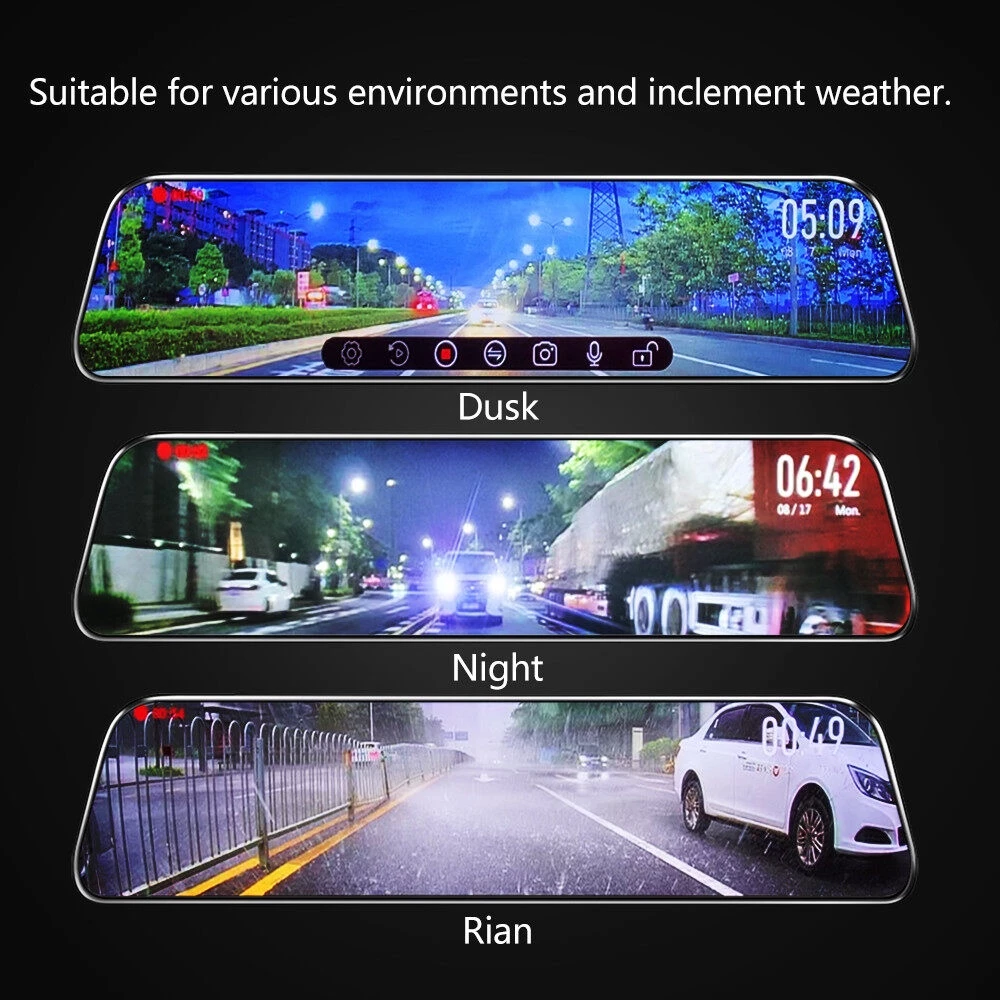 Ekleva กล้องบันทึกวิดีโอ FHD 1080P 12 นิ้ว สําหรับติดรถยนต์ thumbnail 7