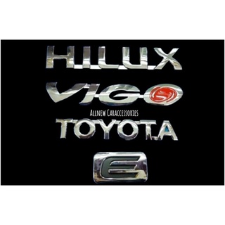 โลโก้ HILUX VIGO TOYOTA E แพ็ค 4ชิ้น