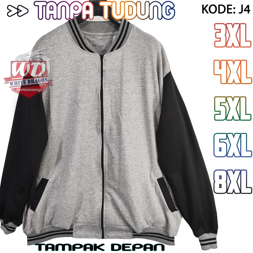 ZIPPER JACKET WITHOUT HOOD 3XL 4XL 5XL 6XL 7XL BIG SIZE ZIPPER CODE J4