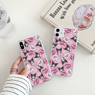 more kuromi เคสไอโฟน 14 pro max iPhone 13 12 11 promax case cute pattern 7 8 Plus 8พลัส Se2020 เคส X Xr Xs Max cover