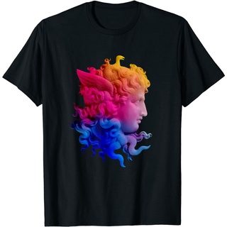 เสื้อยืด ผ้าฝ้ายแท้ พิมพ์ลาย Meda Greek mythology สีสันสดใส พรีเมี่ยม สําหรับผู้ชายS-5XL