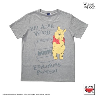 เสื้อแตงโม (SUIKA) - เสื้อยืด Disney ลาย Winnie the Pooh สีเทาท๊อปดาย ( DPH.O-004 )