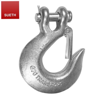 SUETH ตะขอเหล็กเกี่ยวโซ่ G70 สีเงินเหล็ก ขนาด 1/4”, 5/16”, 3/8”