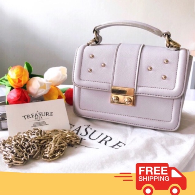 A Treasure BOX preppy Lavender 🤍💜✨            From look book ส่งฟรีkerry