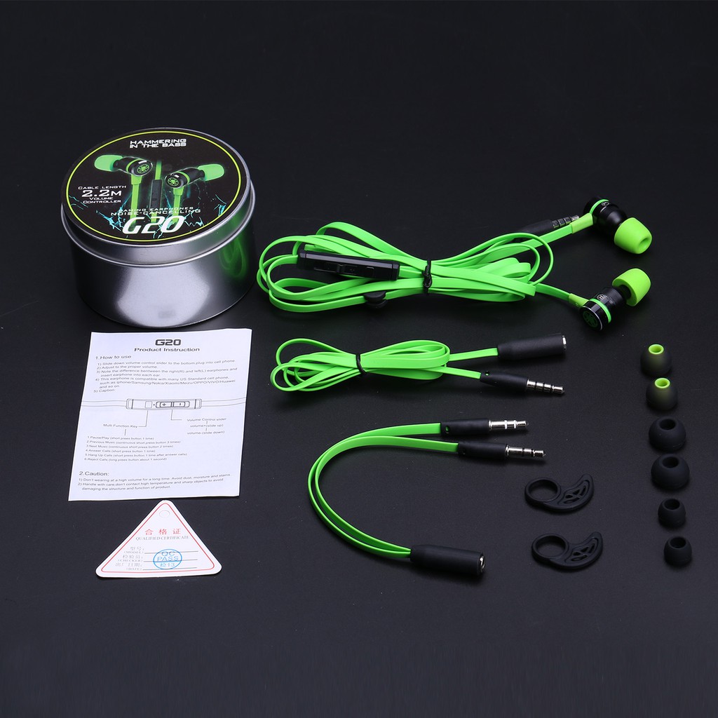 🔥🔥หูฟัง Gaming Headset 💯In Ear Plextone G20 🎧เบสหนักแน่น 📢สายยาว 2.2 เมตร