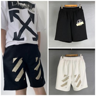 OFF WHITE striped OW tape bronzing shorts pants