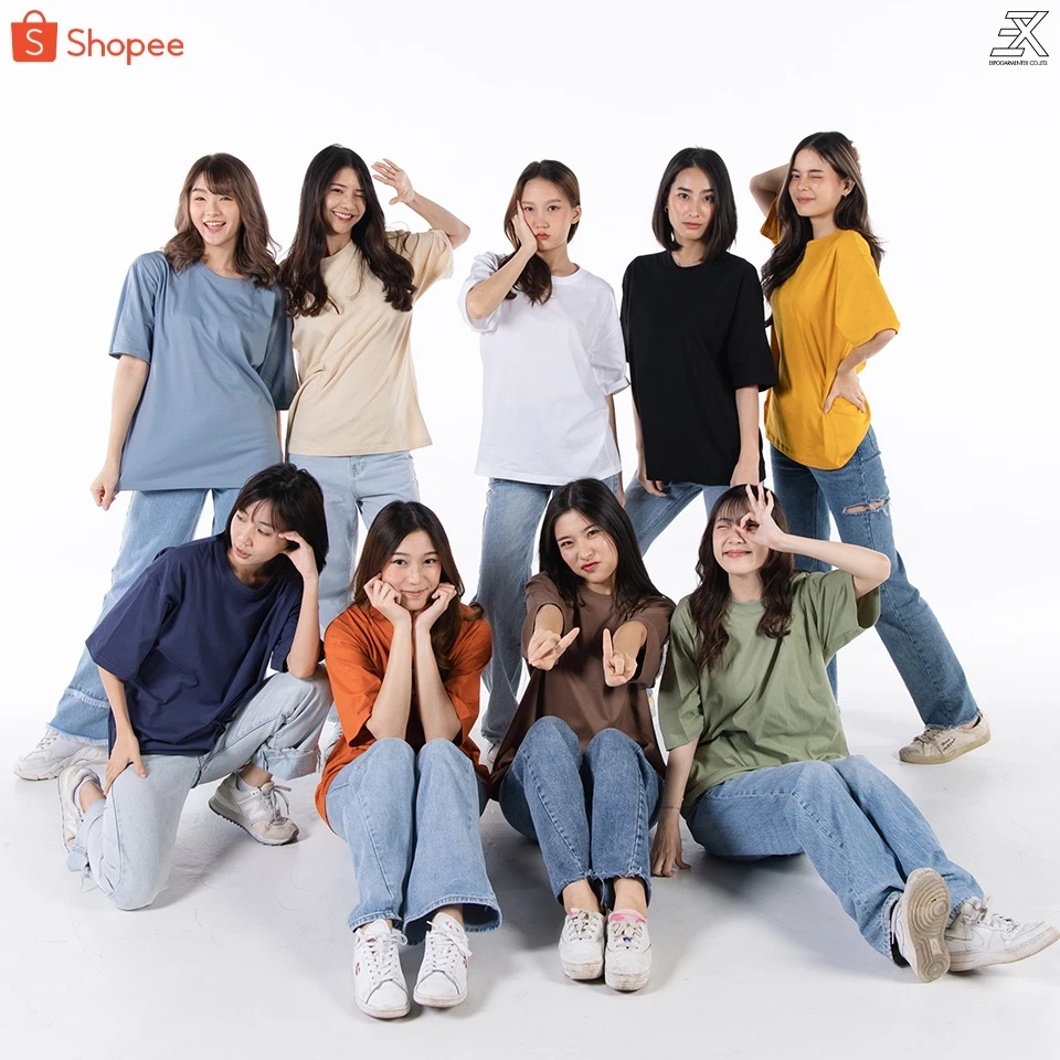 Expogarment เสื้อโอเวอร์ไซส์ ผู้หญิง Oversized เอิร์ธโทน คอตตอน earthtone 9 สี ทรง oversize