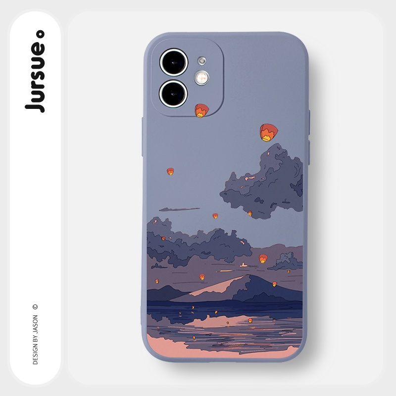 JURSUE เคสไอโฟน เคสซิลิโคนนุ่มขอบเหลี่ยมกันกระแทกน่ารักตลก เคสโทรศัพท์ Compatible for iPhone 13 12 11 Pro Max SE 2020 X XR XS 8 7 6 6S Plus พลัส Y1663 ราคา ถูกที่สุด ดีลบีเคเค แกลเลอรีภาพที่ 2