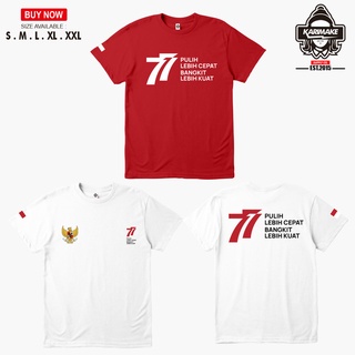 เสื้อยืด ลายสามเหลี่ยม สไตล์อินโดนีเซีย 77 ปีS-5XL