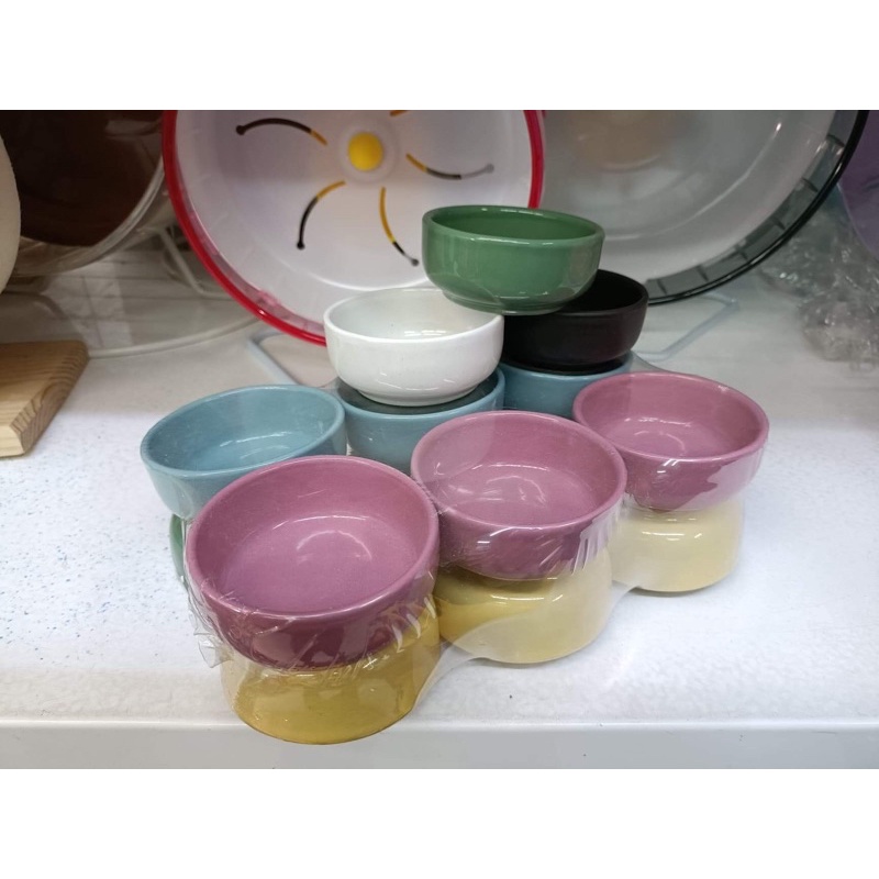 ถ้วยเซรามิกซ์ ถ้วยกลม ถ้วยใส่อาหารสัตว์เลี้ยง