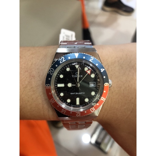 Timex Q GMT PEPSI นาฬิกา ของแท้