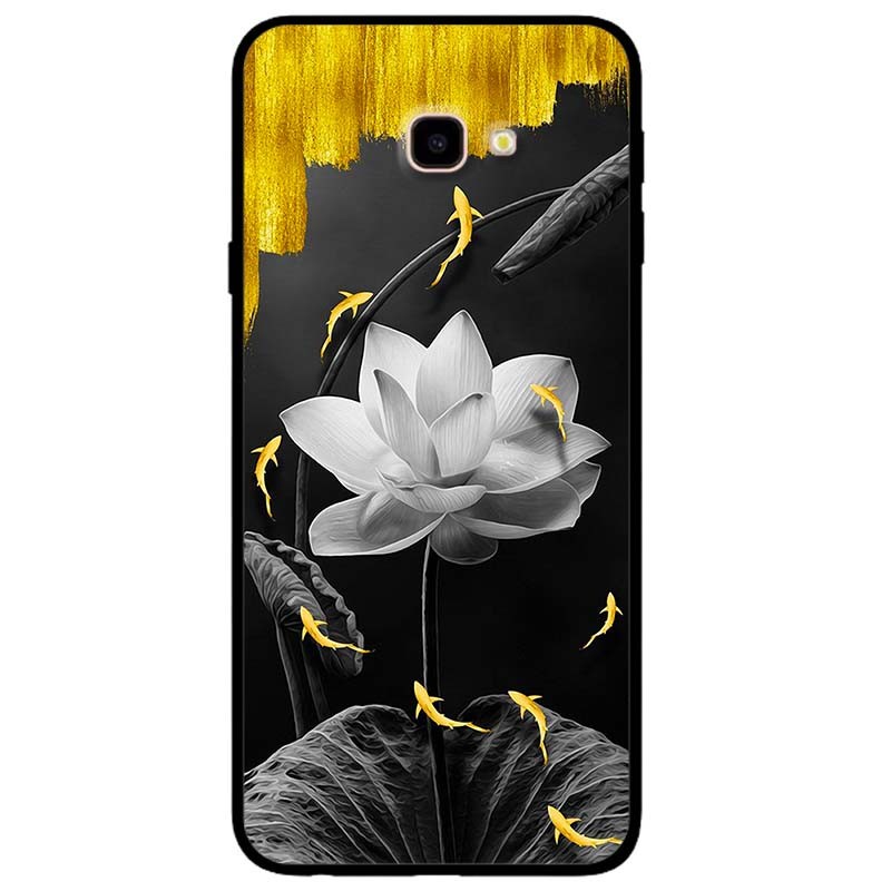 เคสสําหรับ Samsung J5 Prime - J7 Prime - J3 Pro - J7 Pro - J4 Core - J4 Plus White Lotus และ Koi รุ่
