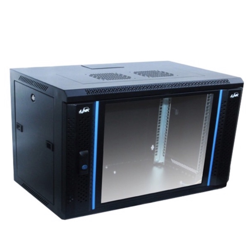 LINK 19” GLASS WALL RACK 9U, ลึก 40 cm., 1 ตอน Dimension (cm) W x D x H : 60 x 40 x 50.5(SKU : CW1-6