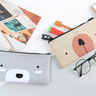 BEAR BEAR กระเป๋าใส่ดินสอ ผ้าหนาพกพาง่าย
