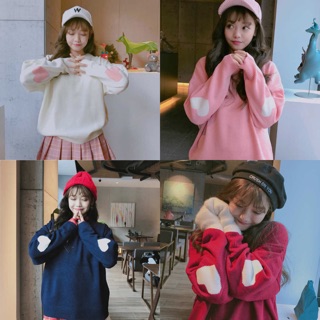 ถูกที่สุด!!❄️พร้อมส่ง Sweater lovely heart 💕