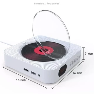 พร้อมส่ง เครื่องเล่น CD DVD Player Wall บลูทูธสเตอริโอเสียงการเรียนรู้ลำโพงไร้สายรีโมทคอนโทรล CD/DVD Mp3 FM วิทยุ