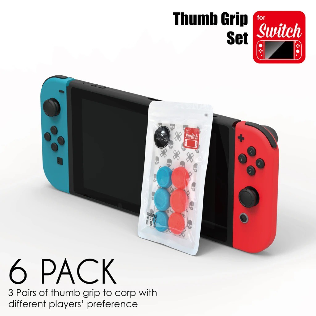Skull & Co. Thumb Grip Set for Nintendo Switch (ที่ครอบปุ่ม joy con)(จุก switch)(ที่ครอบอนาล็อก joy con)(จุกจอยคอน)