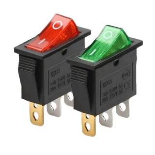 KCD3 KCD4 KCD2 สวิตช์กระดก ยาง ไฟบ้าน 25 x 31 มม. 250V/15A 125V/20A 3ขา 4ขา,3 Pins, 4 Pins Rocker Switch ON OFF AC Power