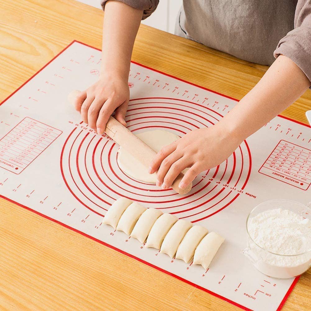 WALFOS ซิลิโคน Pastry Mat Non-Stick Baking Mat นวดแป้ง Pad Rolling Mat