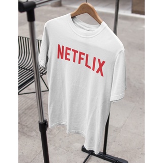 คอตต้อนคอกลมเสื้อยืด Unisex รุ่น Netflix Edition T-Shirt สวยใส่สบายแบรนด์ Khepri 100%cotton comb รีดทับลายได้เลย ไม่ยืดไ