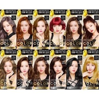 ของแท้ ล็อตใหม่ จากเกาหลี ยาย้อมผม Mise en Scene Perfect Color x Blackpink สีสวยติดทน ผมสวยเงางาม