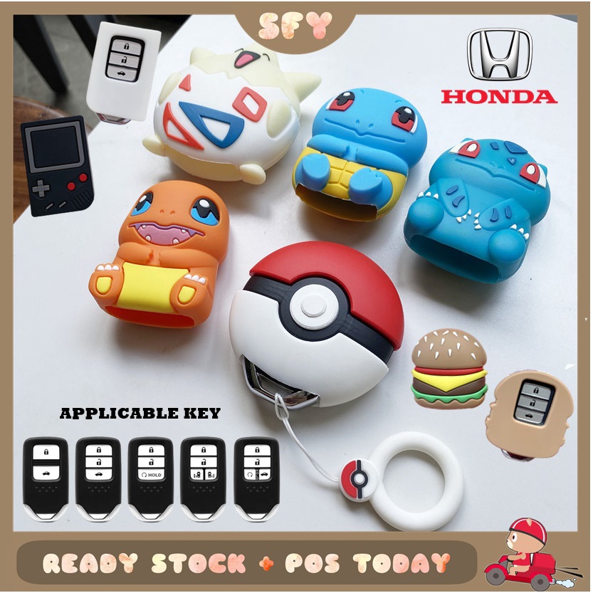 ใหม่honda 2022 รถKey Case Key Cover TPU Vezel City Civic BRV CRV HRV Accord Jazzอุปกรณ์เสริมLadyซิลิโคน