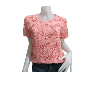 [ใส่โค้ด MTRPDJUN6 ลดเพิ่ม 20%]เสื้อลูกไม้ อก38-42 #เสื้อลูกไม้สาวอวบ#เสื้อแขนสามส่วน#เสื้อผ้าสาวอวบ#รุ่น4203ดอกพิกุล