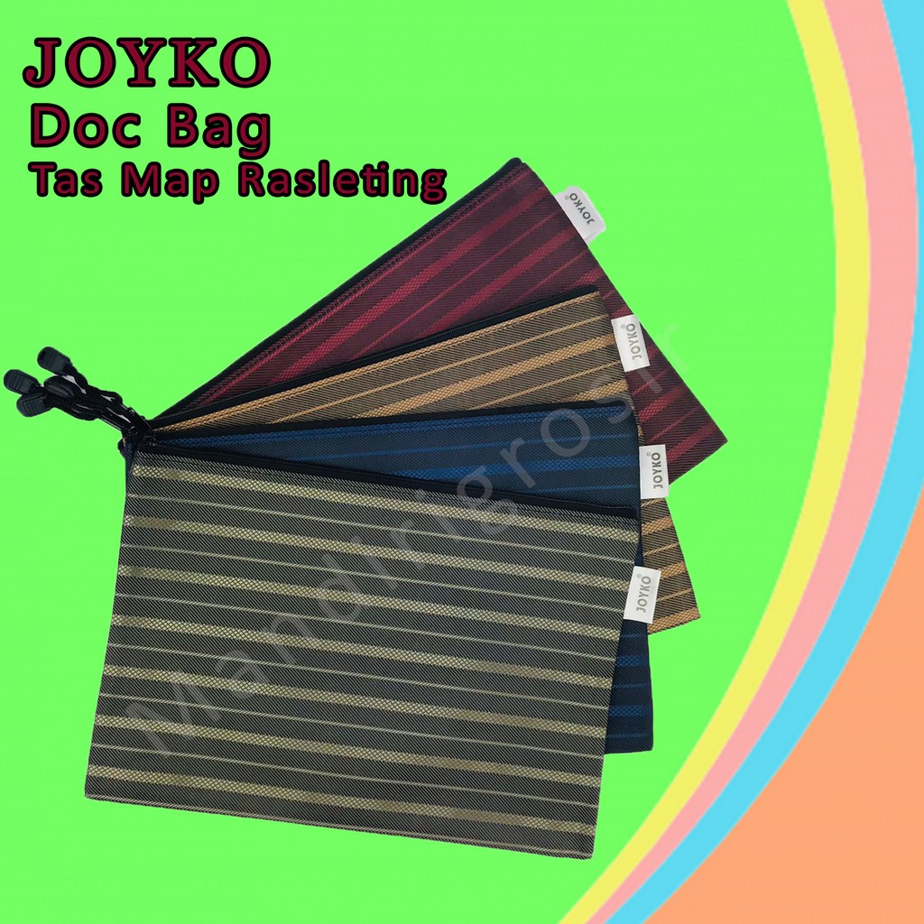Doc Bag * Joyko * Zippered Folder Bag * ลายทาง * DCB-38B5