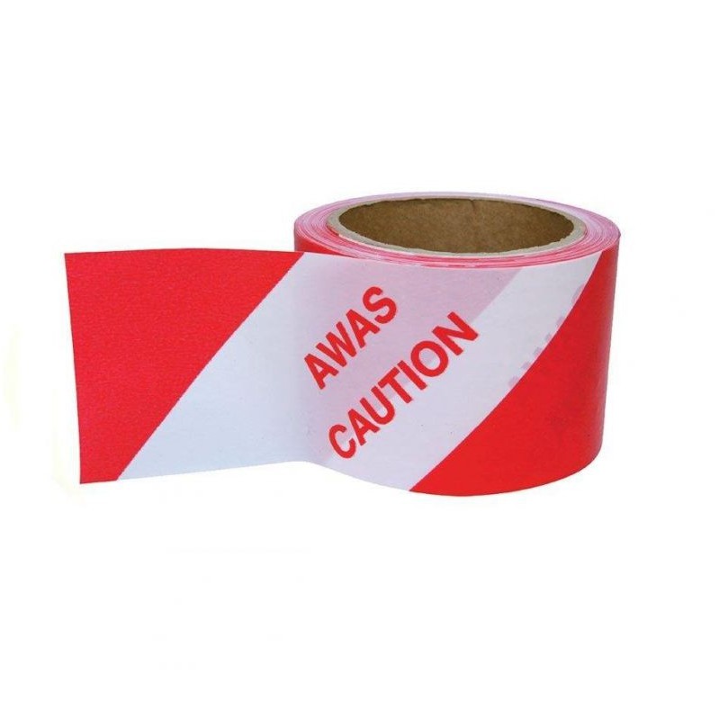 BARRICADE TAPE พิมพ์ Awas/Caution < ไม่มีกาว > 70mm x 70m