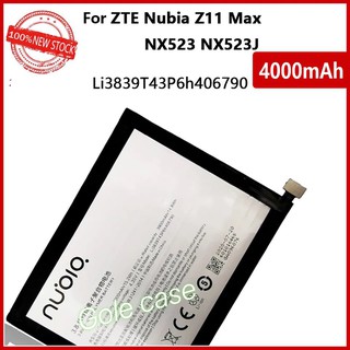 แบตเตอรี่ แท้ ZTE Nubia Z11 Max NX523J NX523 NX535J Li3839T43P6h406790 4000mAh