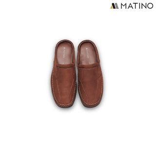 MATINO SHOES รองเท้าชายเปิดส้นหนังแท้ รุ่น MC S 1501BLACK BROWN TORO img 4