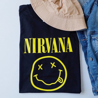 ชุดเซ็ต 2 ชิ้น เสื้อยืดสีพื้น เสื้อเชิ้ต NIRVANA เสื้อเชิ้ตผู้ชายเสื้อยืดเชิ้ต Unisex !Pt เสื้อทหาร