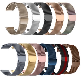 สายนาฬิกาข้อมือ สเตนเลส แม่เหล็ก 14 16 18 20 22 24 มม. สําหรับ Galaxy Watch 4 classic 46 มม. 42 มม. Active 2 Gear S3 S4 Frontier HUAWEI GT 2 3 Pro Band